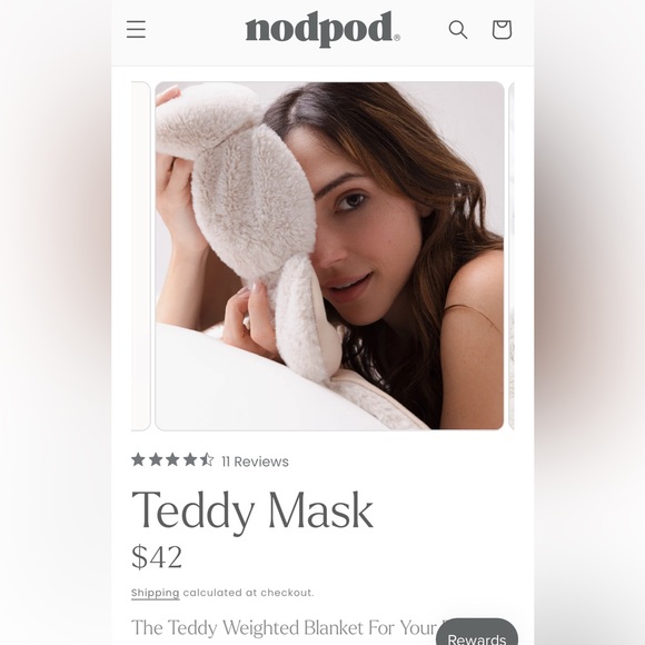 Nodpod Teddy Weighted Eye Mask Limited Edition Style - Picture 3 of 9